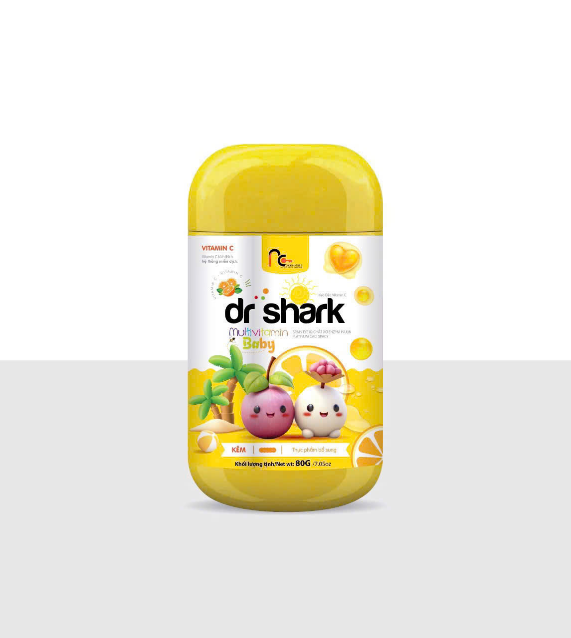 Kẹo dẻo Dr Shark (Lọ-vitamin C)